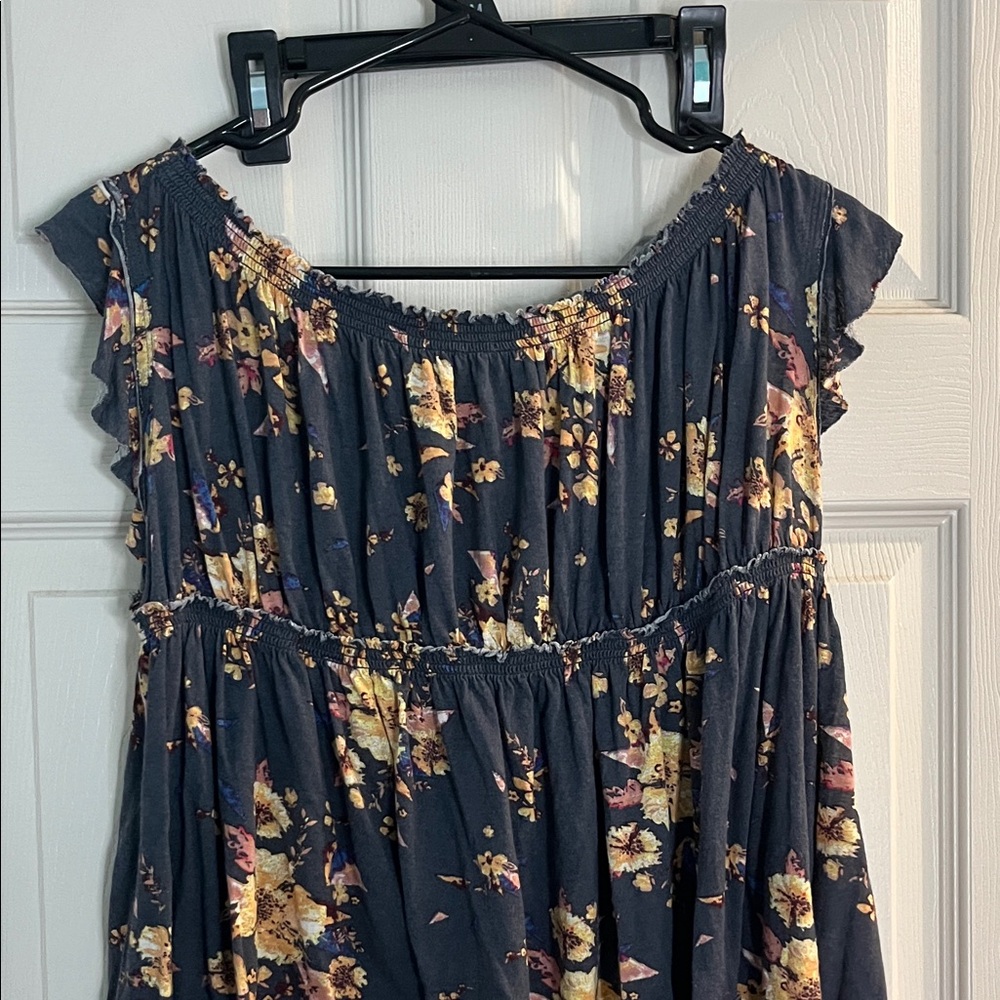 We The Free Dark Floral Top